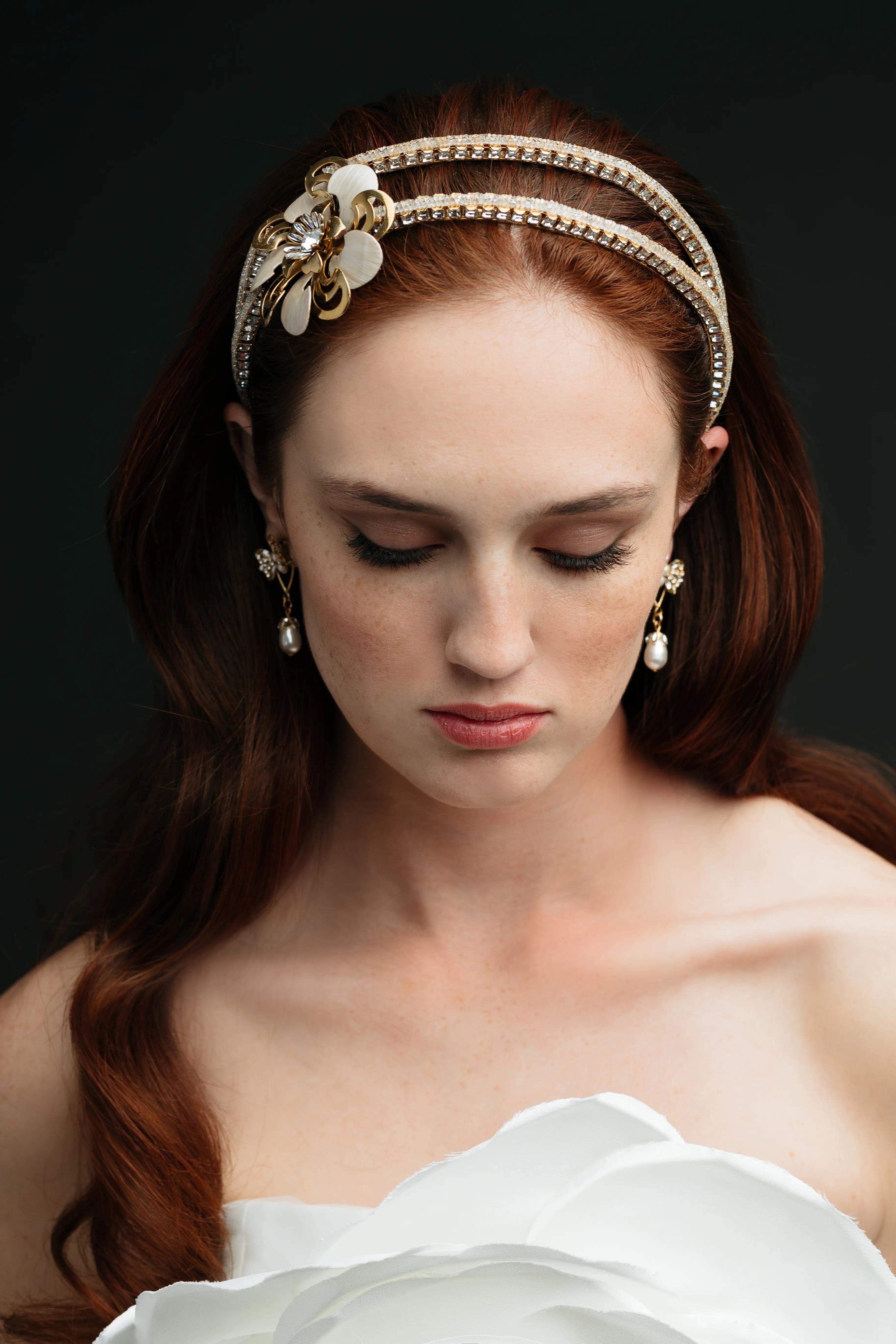 Maria Elena Bridal Headband Experience the artistry of Maria Elena Headpieces at our pre  main image 3
