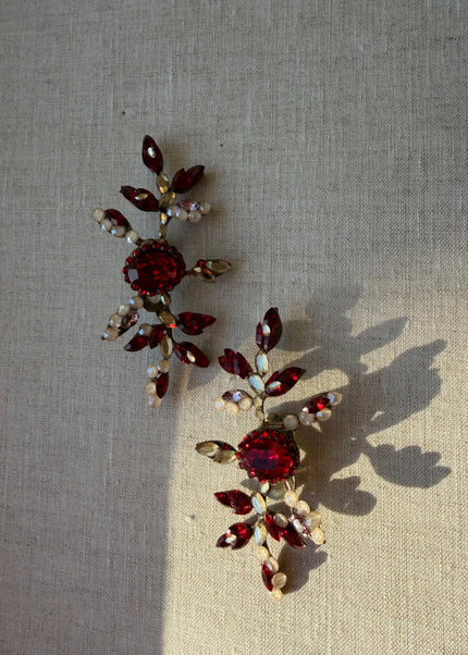 IMOGEN EARRINGS (RUBY RED)