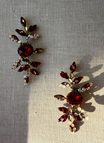 IMOGEN EARRINGS (RUBY RED)