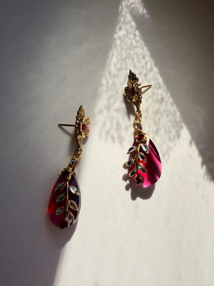 EVERLASTING EARRINGS (RUBY RED)
