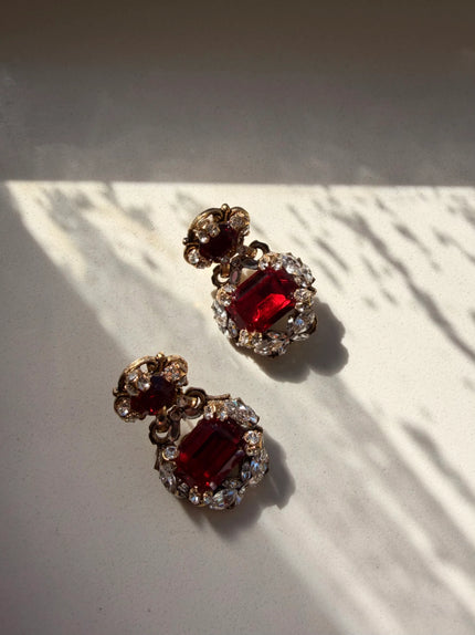 ADA EARRINGS (RUBY RED)