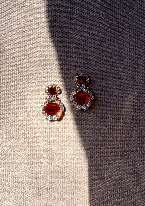 ADA EARRINGS (RUBY RED)