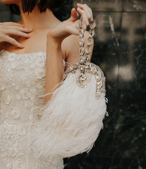 ERIKA FEATHER PURSE