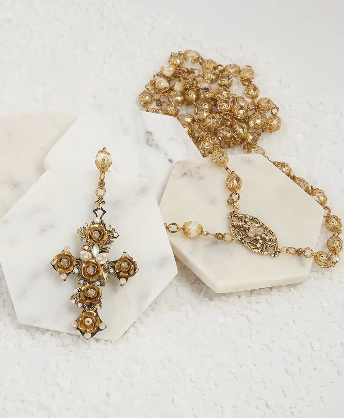 ROSA MYSTICA BOUQUET ROSARY, LAZO, & UNITY CANDLE